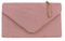 Girly Handbags Faux Wildleder Clutch Bag Umschlag Metallic Frame Plain Design Abend Rosenquarz