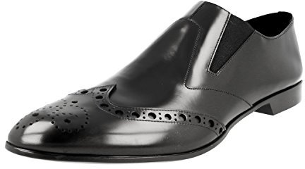 Prada Herren Schwarz Budapester Leder Business Schuhe 2OG038 B4L F0002 44 EU/UK 10