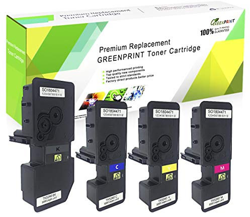 GREENPRINT 4 Farben Kompatible Tonerkartuschen Kyocera TK5240 TK-5240 4000 Seiten für Schwarz & 3000 Seiten für C M Y für Kyocera ECOSYS P5026cdn P5026cdw M5526cdn M5526cdw Drucker