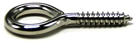 Vine Eye Hooks Screw Eye Bolts 40mm, 35 Pieces Large Eye Screw Nail Zinc Plated Metal Wall Hanging Fixing Steel Screws