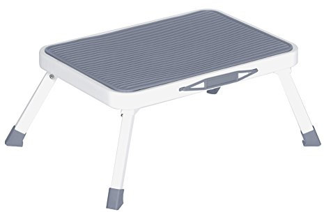 Zusammenklappbarer Tritthocker für Erwachsene Senioren, tragbar, aus Metall, für Wohnmobil, Badezimmer, Bett, ein Tritthocker, 90 kg Kapazität