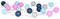 levandeo 20er Lichterkette LED Kugeln Lampions Baumwolle Blau Rosa Grau Cotton Girlande Deko Cottonballs