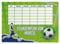 Striefchen® Magnetischer Stundenplan mit Namen für Jungen zum Beschriften - perfekt zum Schulanfang Fußball