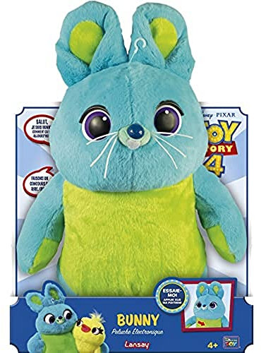 Lansay - TOY STORY 4 - Bunny Peluche Électronique 40 cm - Peluche Interactif Tout Doux avec Sons - Fonctionne avec 2 Piles LR06 Incluses - License Officiel Disney Pixar - Dès 4 Ans