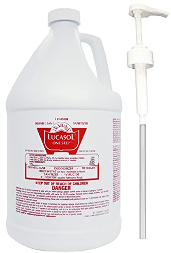 Lucasol One Step Hospital Grade Disinfectant Sanitizer w/ Pump Dispenser