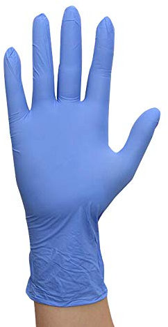 Jingyun 100 Zählungen Einweg-Latex Einweg-Lebensmittelhandschuhe Sichere Handhandschuhe-Lila Blau C03