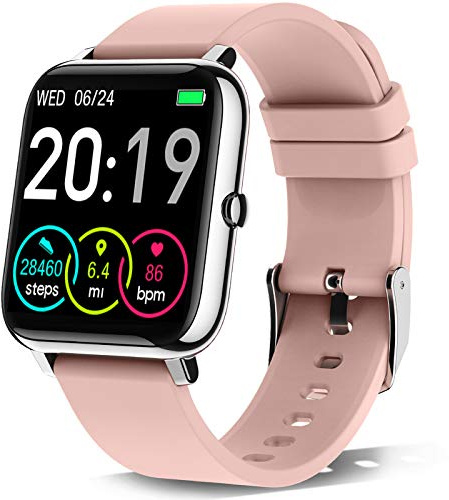 Rinsmola Smart Watch for Women Men, Fitness Watch 1.4 Full Touch Screen, Fitness Tracker with Heart Rate Sleep Monitor Step Calorie Counter, IP67 Waterproof Smartwatch for iPhone Android Phone