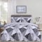 Dreamscene Marble Geometric Duvet Cover with Pillow Case Bedding Set Reversible Shapes, Charcoal Grey - King