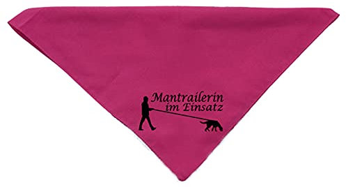 Hundehalstuch im Mantrailerin im Einsatz Suchhund Mantrailing