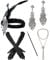 Cucudy 20er Jahre Accessoires Kostüm Damen und Herren Mafia Gatsby Kostüm Set Art Deco Flapper Party 1920s Gatsby Schmuck Damen Federboa Stirnband Accessoires Abschlussball Event (4)