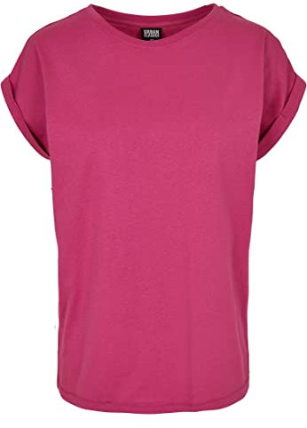 Urban Classics Damen T-Shirt Ladies Extended Shoulder Tee, T-Shirt mit überschnittenen Schultern, aus Baumwolle, erhältlich in vielen Farben, Brightviolet, 4XL