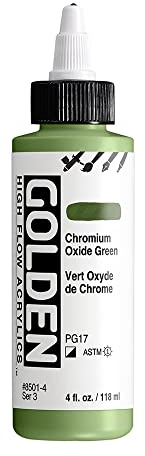 Golden : High Flow : Acrylic Paint : 118ml (4oz): Chromium Oxide Green : S3