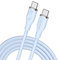 VOLTME USB-C to USB-C Cable 1.8M Blue 5A, Compatible with Power Delivery USB 2.0 Fast Charge USB Charger 3A Samsung ultra soft, firm and flexible