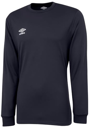 Umbro Mens Club Jersey Long Sleeve Top Carbon/White XL