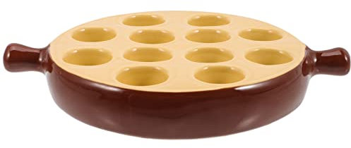 Gatuida Piatto Per Escargot Manico Ergonomico Vassoio Da Forno Antiscivolo Per Cottura Escargot Per Cucina Domestica e Ristoranti