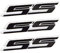 3 Stück 3D Metall SS Aufkleber Autokopf Emblem Abzeichen Chrom Aufkleber für Die meisten Automodelle(schwarz/silberfarben)