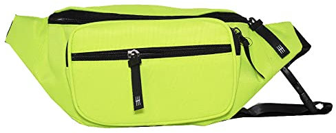 Runner Island Neon Bauchtasche mit verstellbarem Riemen, neongelb, 12 x 4 x 5 inches, Bauchtasche mit Verlängerungsgurt, Neongelb, Limettengrün