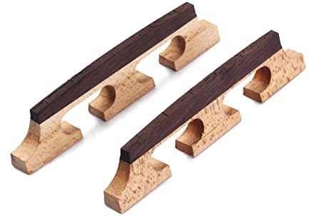 Mikinona Ponte Per Banjo A 6 Corde Ponte Per Chitarra E Ukulele in Palissandro E Acero Per Una Trasmissione Precisa Del Suono