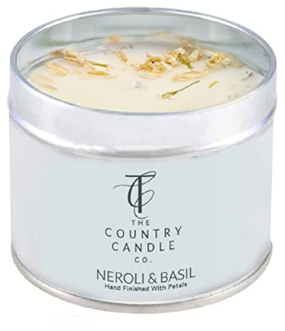 The Country Candle Co. Pastels Range Candle in a Tin - Neroli & Basil