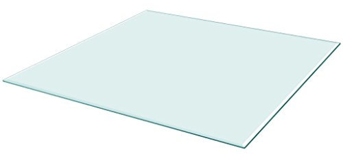 Homgoday Tablero de mesa de cristal, mesa de escritorio, mesa de repuesto, para mesa de comedor, mesa de café, mesa de jardín, de cristal templado, cuadrado, 800 x 800 mm