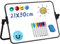 DONGDA A4 Witeboard mit Ständer, Tragbare Doppelseitiges Magnettafel Pinnwand Magnetisch Dry Erase Whiteboard, White Board Tafel inklusive 8 Whiteboard Stifte/1 Schwamm/4 Magnete, 30 x 21cm