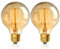 YUNRRD Vintage Edison Light Bulbs,E27 Dimmable Screw Edison Bulbs,40w Incandescent Light Bulb,Retro Filament Lamp Warm White Bulb G80 220V,2 Packs
