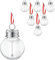 6/10 Stücke Weihnachtsbaum Ornament Befüllbare Schnaps Wasserflasche Glühbirnen Form Klare Weihnachtskugel Anhänger Home Party Decor-6 Stücke