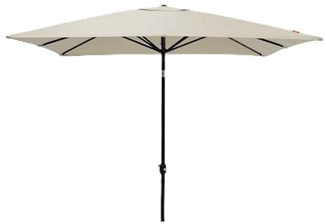 JJ. Parasol droit carré Juanito 300x300 cm Dimensions 3x3 m : grande surface d’ombrage Ouverture avec manivelle Tissu professionnelle 240g/m2 résistant aux UV Beige ivoire