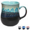 hengshukeji 600ml Large Ceramic Coffee Mug with Handle，Handmade Kiln Change Glaze Tea Cup Novelty Coffee Mug for Coffee, Tea, Milk or Other Liquid (Kiln-Changed Mug D)