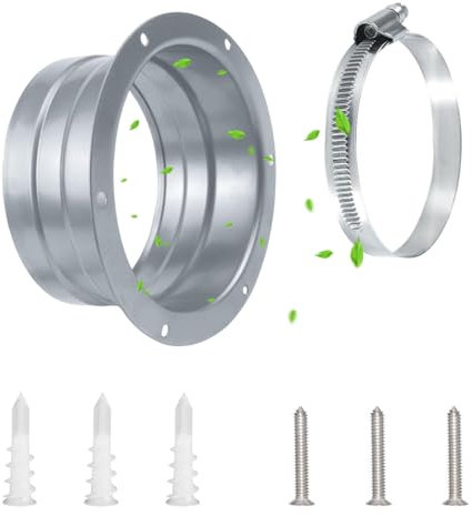 Wonjean D'éVacuation Climatique,Connecteur de Tuyau D'éVacuation Universel pour Climatiseur,Tuyau D'éVacuation D'Air 119mm pour SystèMe Ventilation Climatique Soudage MéTal Raccord Mural pour Tuyau