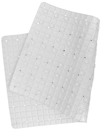 TINEASUR 1pièce Tapis De Bain Antidérapant avec Coussin Étanche pour Salle De Bain Cuisine Et Piscine Blanc