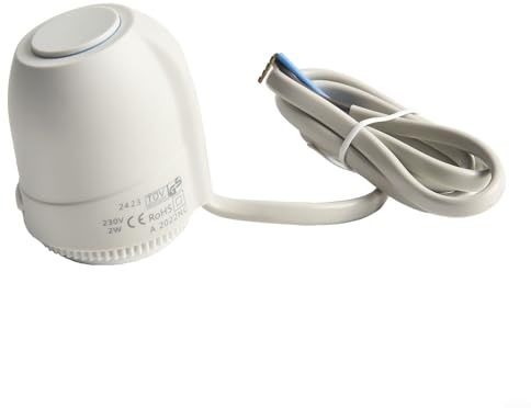 Hasaller Attuatore termico elettrico 2W Attuatore termostatico Valvola di zona Attuatore termico termoelettrico AC 230 V Attuatore per riscaldamento elettrico Collettori Termostati per riscaldamento a