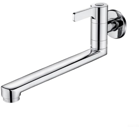 Schlanker Wand-Kaltwasserhahn, Wand-Edelstahl-Kaltwasser-Wasserhahn, Badezimmer, Waschbecken, Mopp, Pool, Waschmaschine, Wasserhahn, für den Außenbereich Balkon (25 cm)