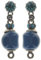 Konplott: Ohrstecker Fiancee blue, spezielle pendelnde Ohrstecker mit blauem Kristall- und Glasstein, für Damen/Frauen