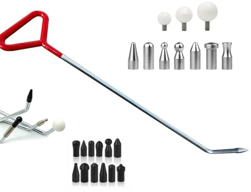 WHDZ Paintless Dent Repair Kits Auto Dellen Reparaturwerkzeug Edelstahl-Werkzeuge mit Zubehör für Auto-Karosserie Dellen Hagelschaden Entfernung Set