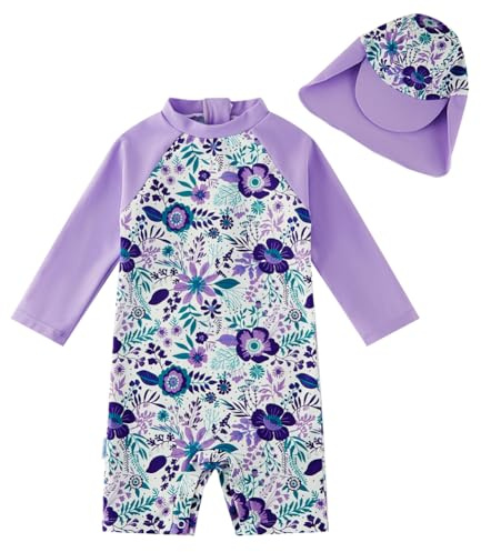upandfast Baby Badeanzug mit Knöpfen UV Schutz Badebekleidung Für Baby Mädchen