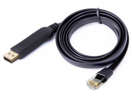 Console Cable for Cisco, USB to RJ45 Cable 6ft 1.8m, RS232 Router Switch Console for Windows, MAC, Linux, No RS232 Adapter Needed, Compatible with Cisco, Huawei, TP-Link (Blue) (Black)