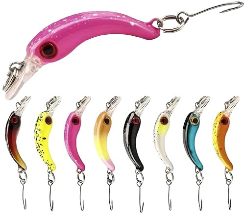 AMZfishing® Messeneuheit 2025 8X UV aktive Premium Forellen Wobbler | Mini Wobbler | Wobbler Set | Forellenwobbler | Forellenköder | Barschwobbler