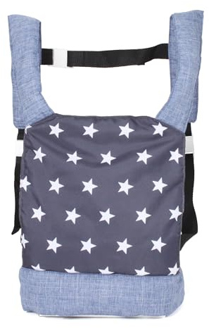 Bayer Chic 2000 - Puppen-Tragegurt, Puppentrage, Puppenzubehör, Sternchen Navy, 26 x 31 x 3 cm