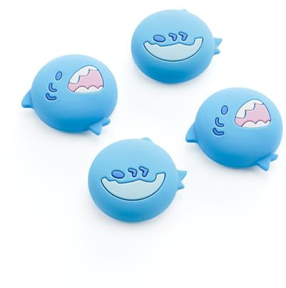 GeekShare Switch 2 tappi per pollice in silicone, tappi antiscivolo per joystick compatibili con Switch 2025, 4 pezzi - Cute Shark
