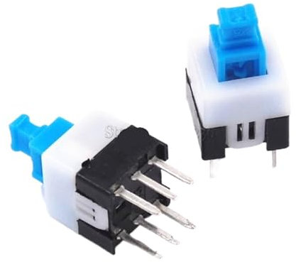 10 pezzi 7 * 7mm 6 pin piccolo interruttore pulsante chiave esagonale doppia autobloccante