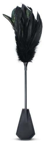 Feather Tickler for Cosplay French Crop Faux Leather 15 inch Feather Ticklers Teasers
