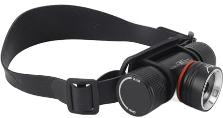 RIZGHWOY Schwimm-Stirnlampe, Tauch-Stirnlampe, IPX68 Wasserdicht, Superhell, 1200 Lm, Zum Schnorcheln, Aluminium