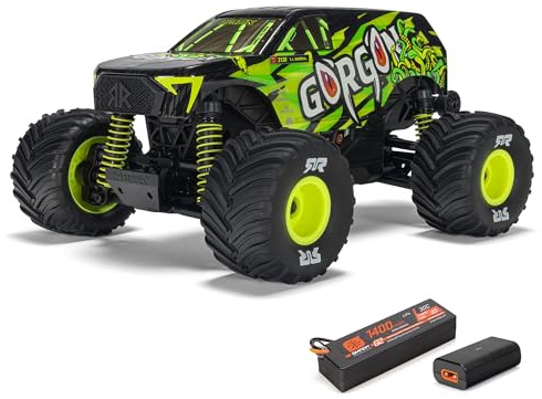 ARRMA RC Truck 1/16 Gorgon GROM 4X4 RTR Brushed Monster Truck (Akku & Ladegerät enthalten), Gelb, ARA2130T1