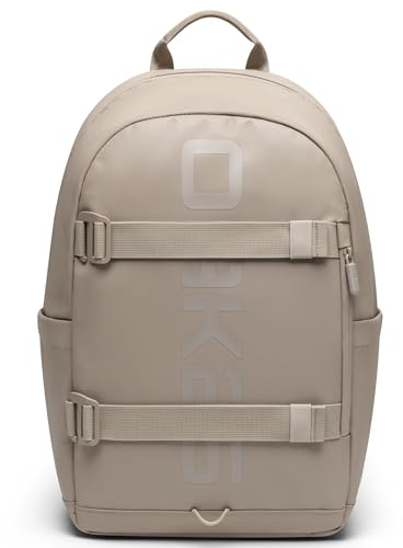 OAK25 Rucksack Reflektierend Herren Damen Teenager Beige - LumoSense Pack - Reflektierender Schulrucksack mit Laptopfach für Mädchen Jungen - Schule Uni Arbeit - Wasserabweisend