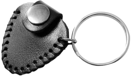 Luxshiny Portachiavi Borsa Porta Plettri per Chitarra Nero, Organizer Compatto da Agganciare al Mazzo Chiavi per Musicisti in Movimento