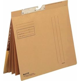 Leitz Pendel-Mehrfachhefter Combi, vier kfm. Heftungen, Natronkarton, naturbraun