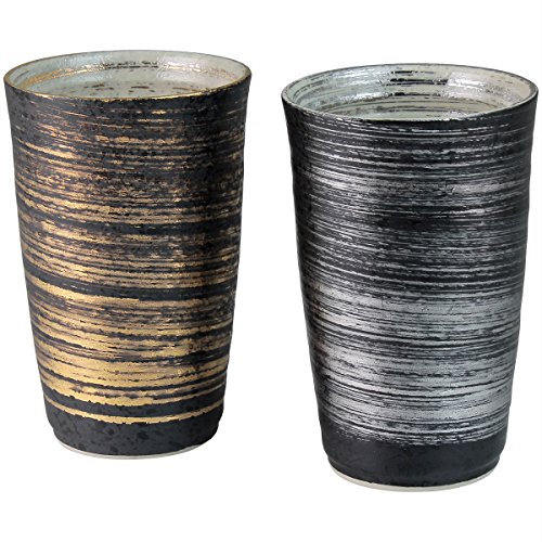 Piatti giapponesi pennello oro e argento paio di ceramica porcellana Shuhai (350cc) (Giappone import / Il pacchetto e il manuale sono in giapponese)