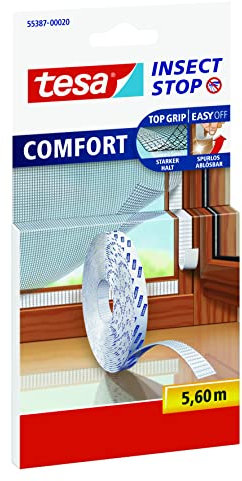 tesa 55387 Mosquito Fly And Insect, Hook And Loop Replacement Roll 5.6m