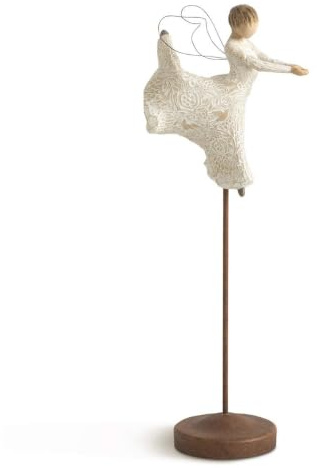 Willow Tree Dance of Life Angel, Dancing Twirling The Magical Miracle of Life, Elevated Angel Carved with Symbols of Nature & Renewal, Sculpted Hand-Painted Figure for Classic Nativity Collection